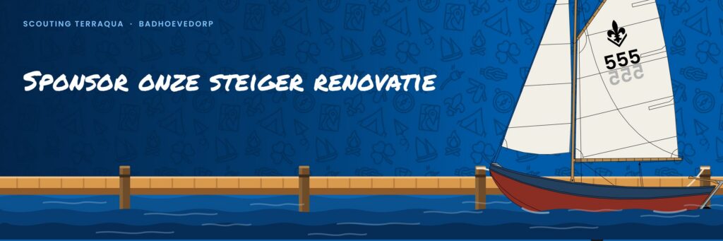 Banner: sponsor onze steigerrenovatie